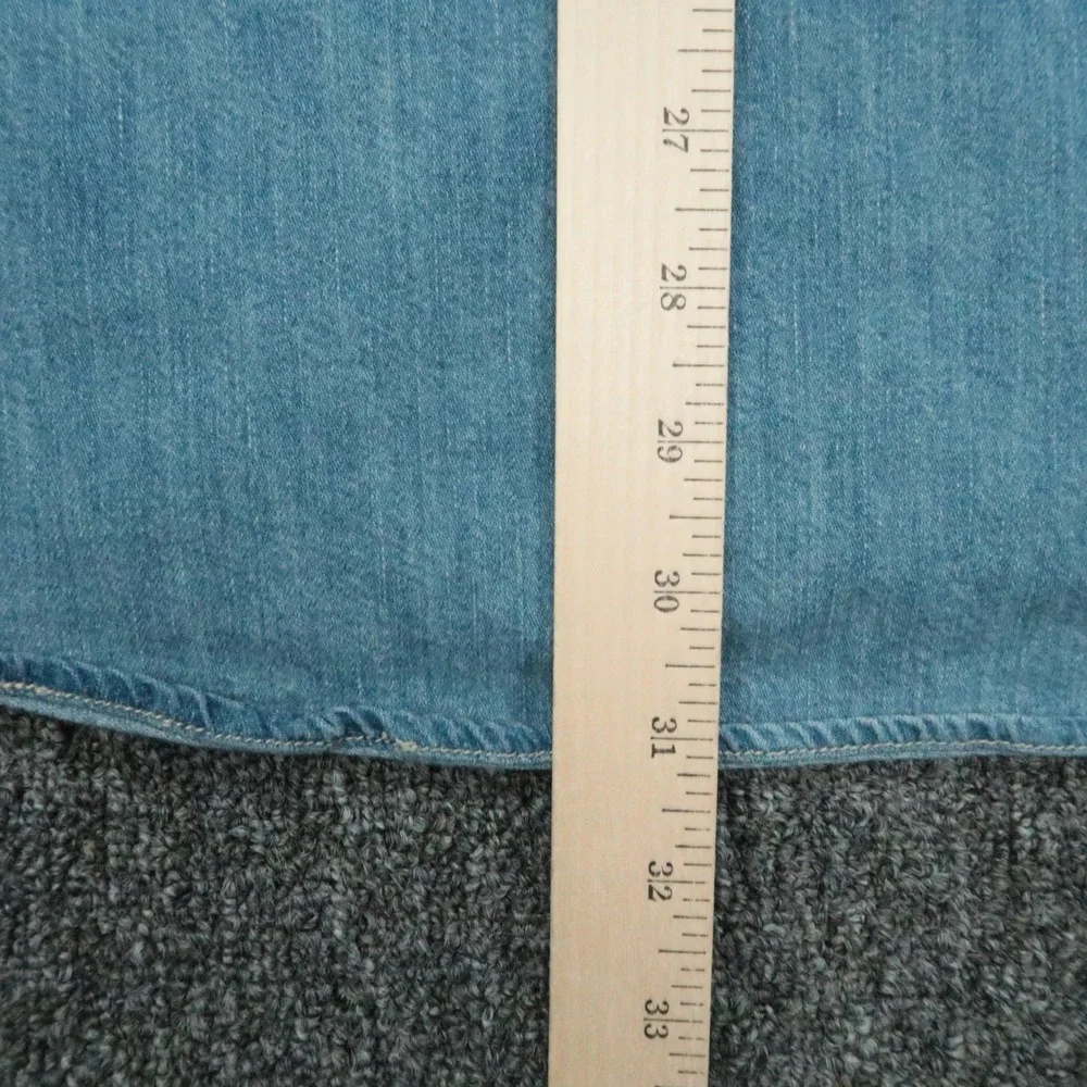 VINTAGE Banana Republic Shirt Mens XL Blue Pearl Snap Denim Long Sleeve Classic